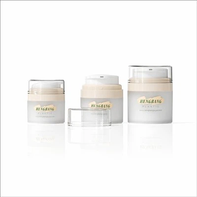 50ml Airless Jar with Shiny Silver Collar